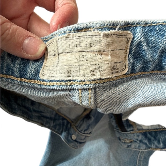 Free People light blue denim jeans raw hem size 28 - Picture 12 of 14